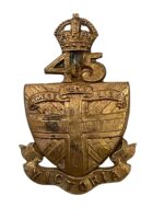 Canadian Militia 45th Victoria Regiment Collar Insignia Single
