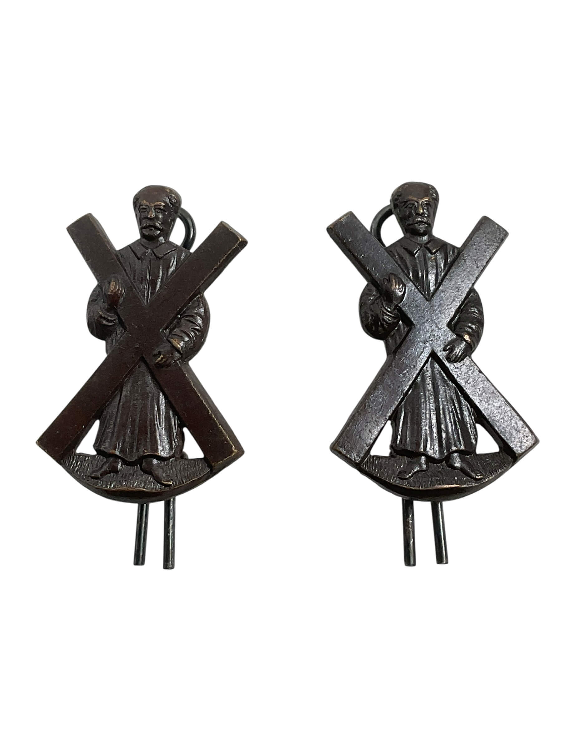 WW2 British Black Watch Officer's Bronze OSD Collars Insignia Pair WW2 British Black Watch Officer's Bronze OSD Collars Insignia Pair