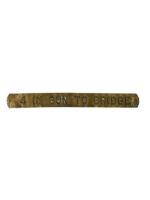 WW2 British RN Navy 4 In Gun To Bridge Brass Plate 8" X 1"