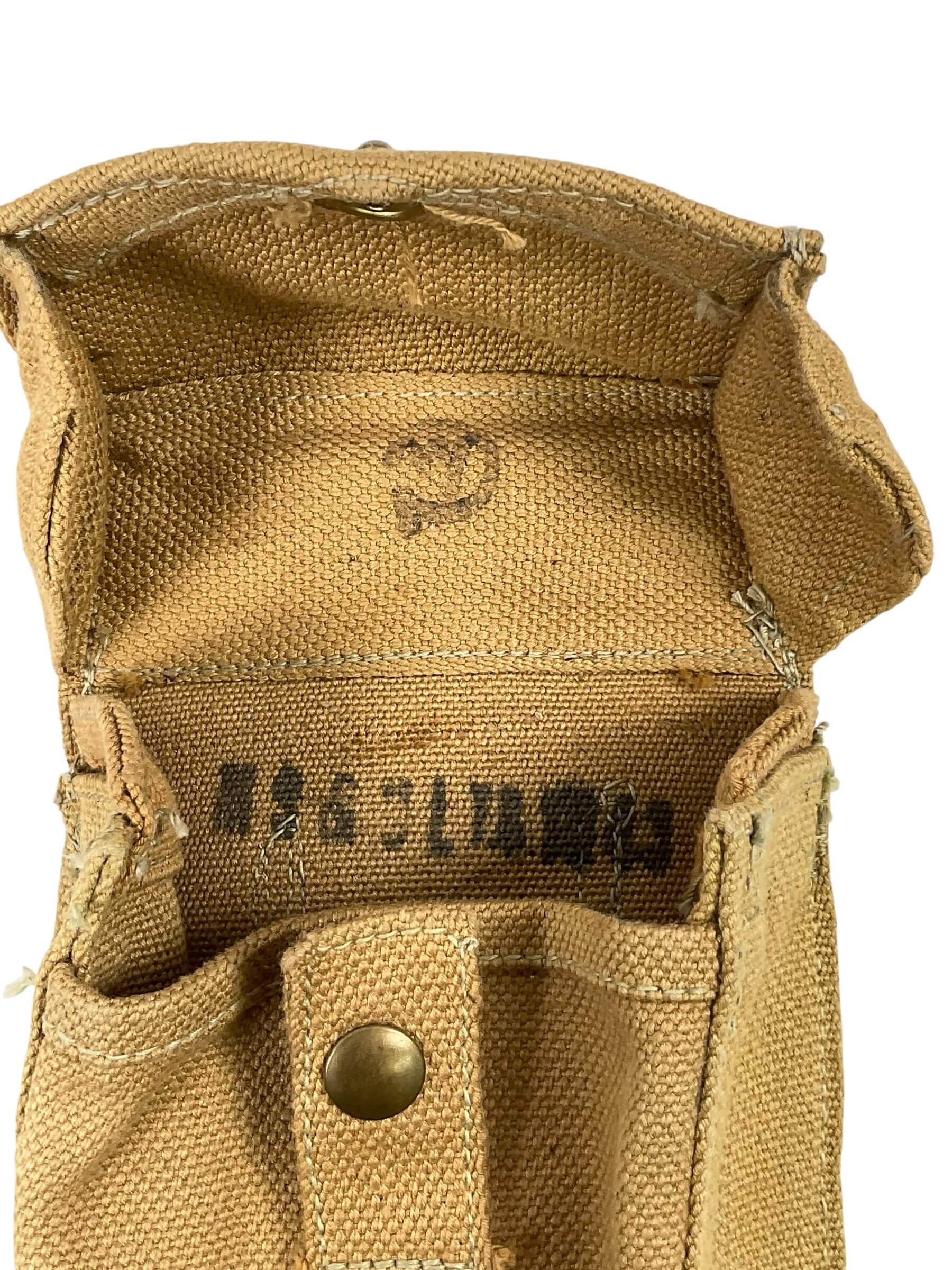 WW2 Canadian Army P37 Small Basic Pouches C Broad Arrowed Pair WW2 Canadian Army P37 Small Basic Pouches C Broad Arrowed Pair