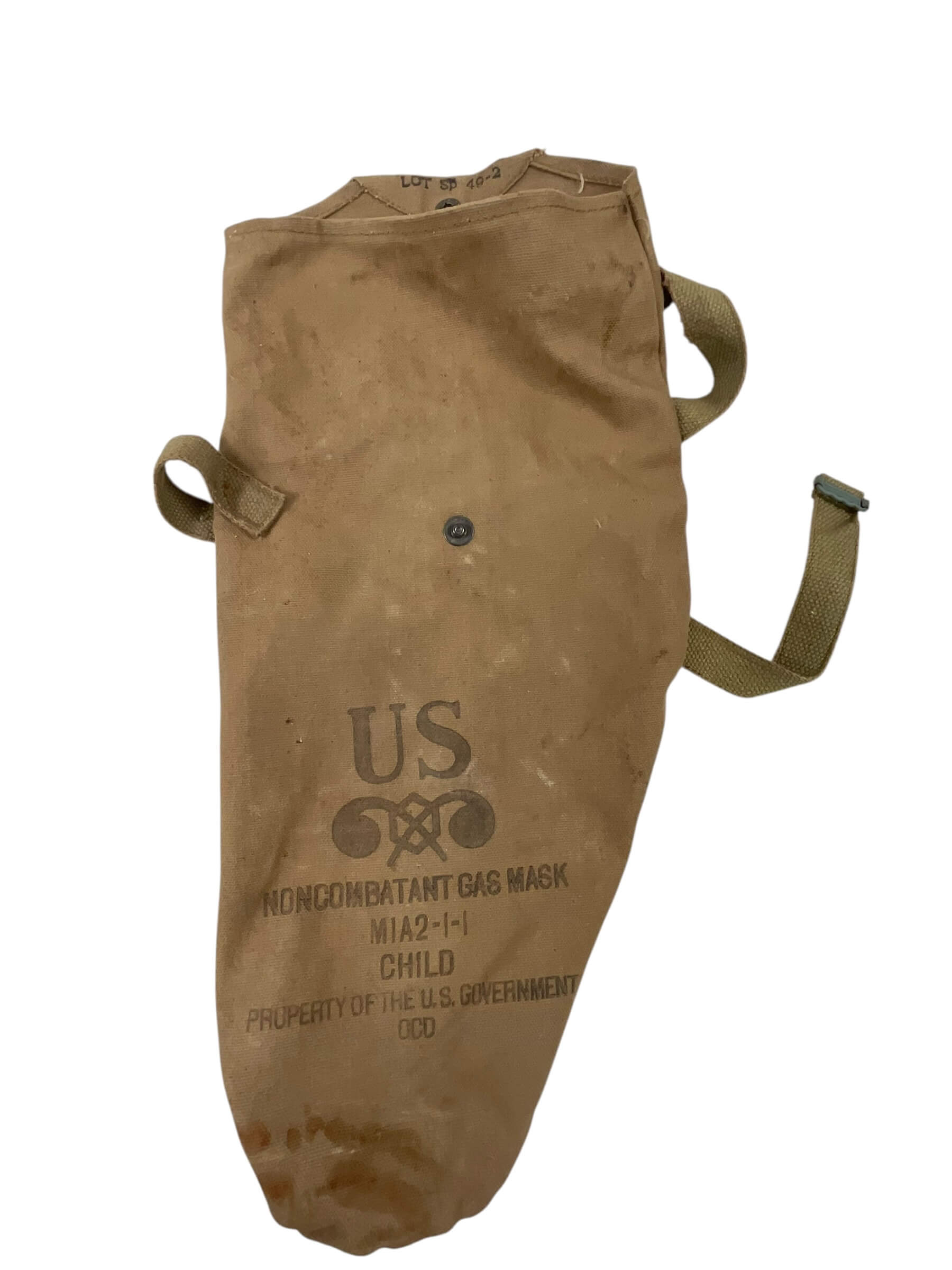 WW2 US Non-Combatant M1A2-1-1 Child Gas Mask In Carrying Bag WW2 US Non-Combatant M1A2-1-1 Child Gas Mask In Carrying Bag