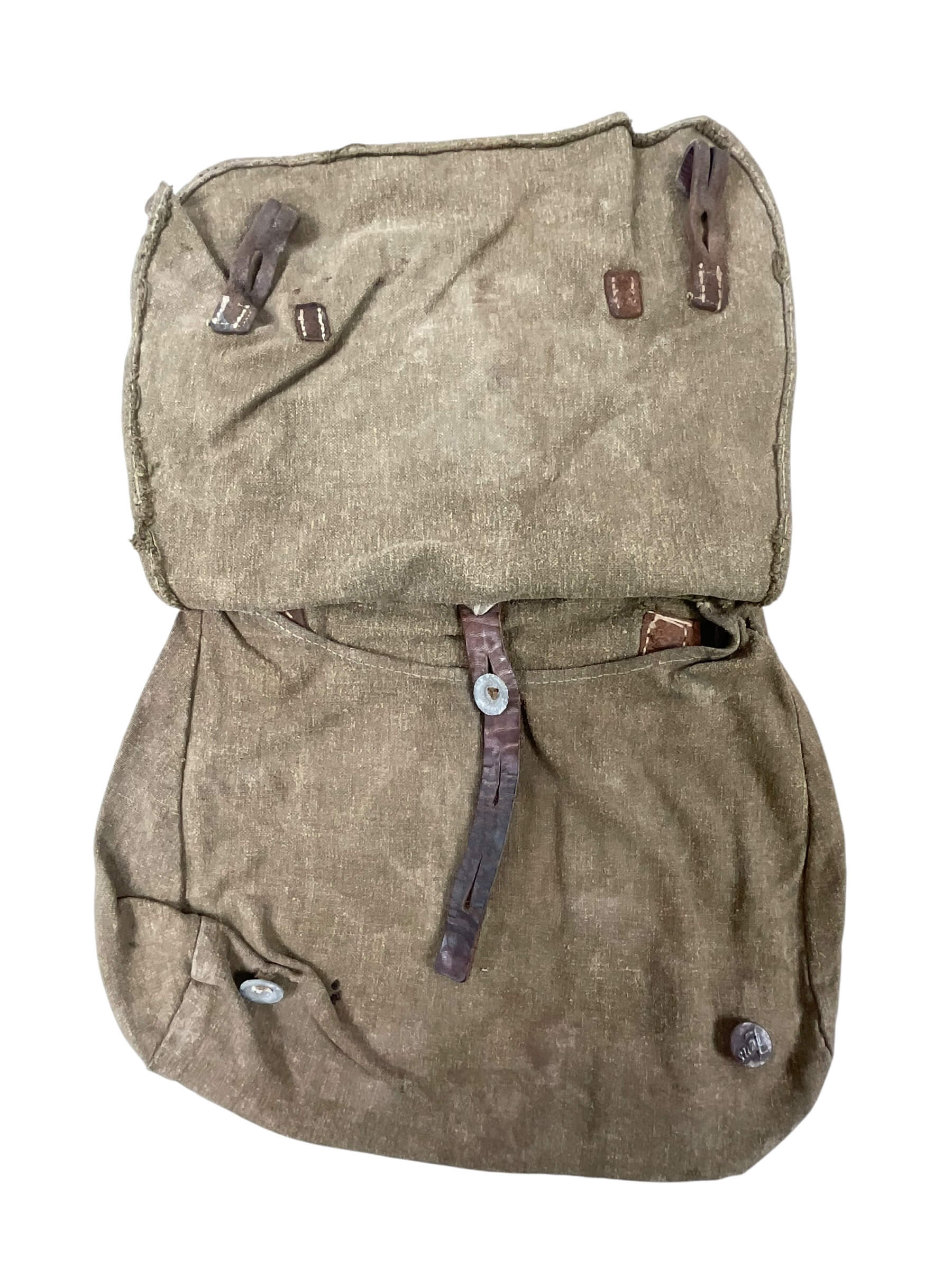 WW2 German Army Bread Bag With Leather Reinforced Loops WW2 German Army Bread Bag With Leather Reinforced Loops