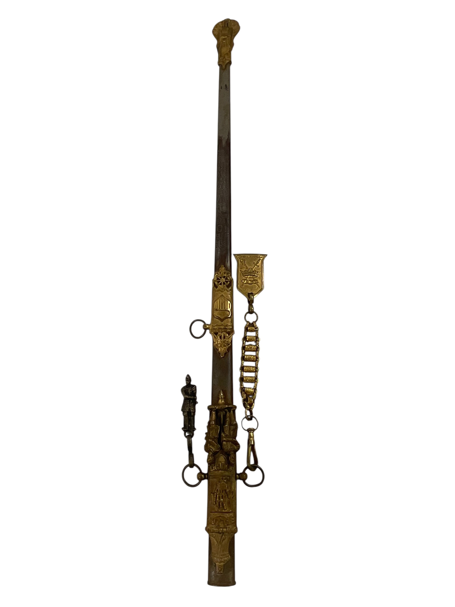 US Masonic Ancient Order of United Workmen Sword With Scabbard US Masonic Ancient Order of United Workmen Sword With Scabbard