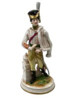 French Napoleonic Hussar 1950's East German Rudolf Kammer Porcelain Figure 9" Tall French Napoleonic Hussar 1950's East German Rudolf Kammer Porcelain Figure 9" Tall