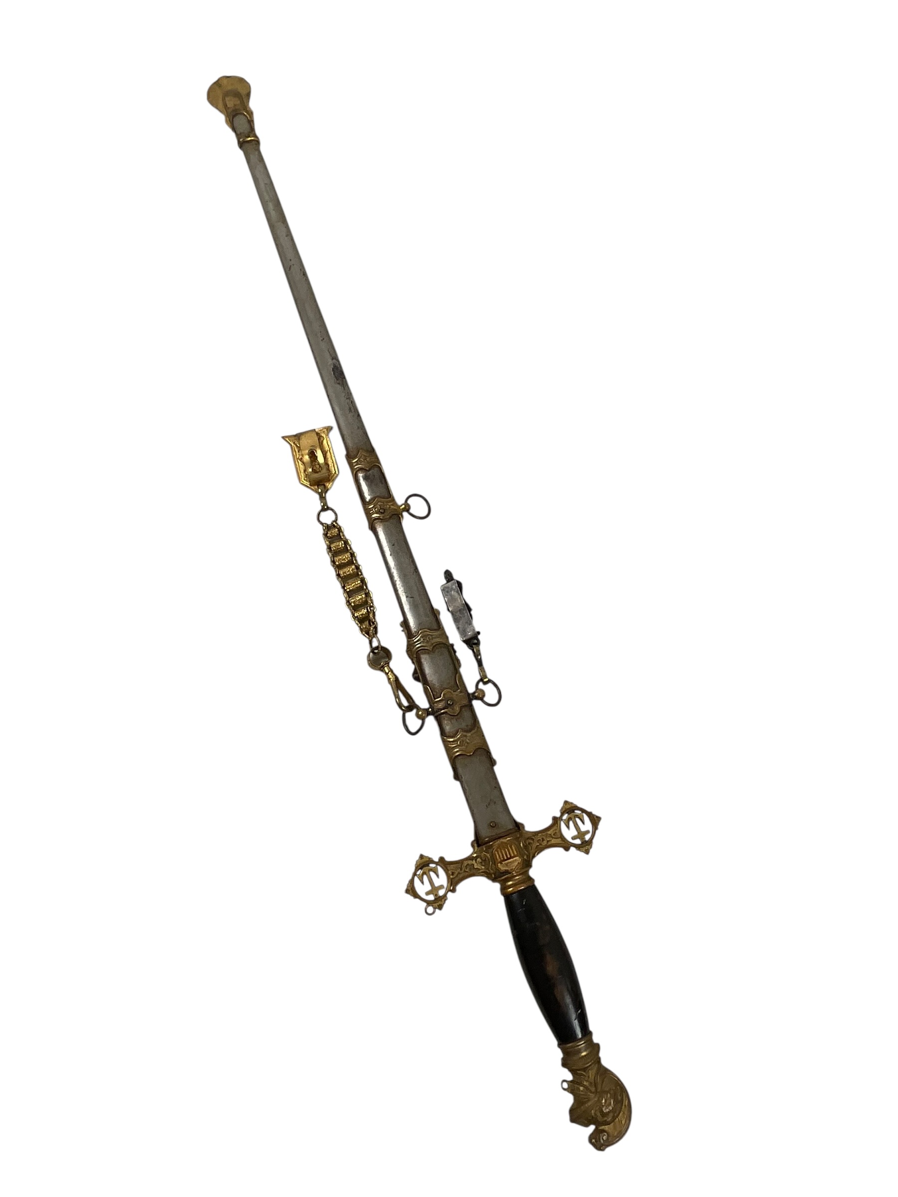 US Masonic Ancient Order of United Workmen Sword With Scabbard US Masonic Ancient Order of United Workmen Sword With Scabbard