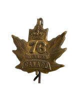 WW1 Canadian CEF 76th Battalion Collar Insignia Single WW1 Canadian CEF 76th Battalion Collar Insignia Single