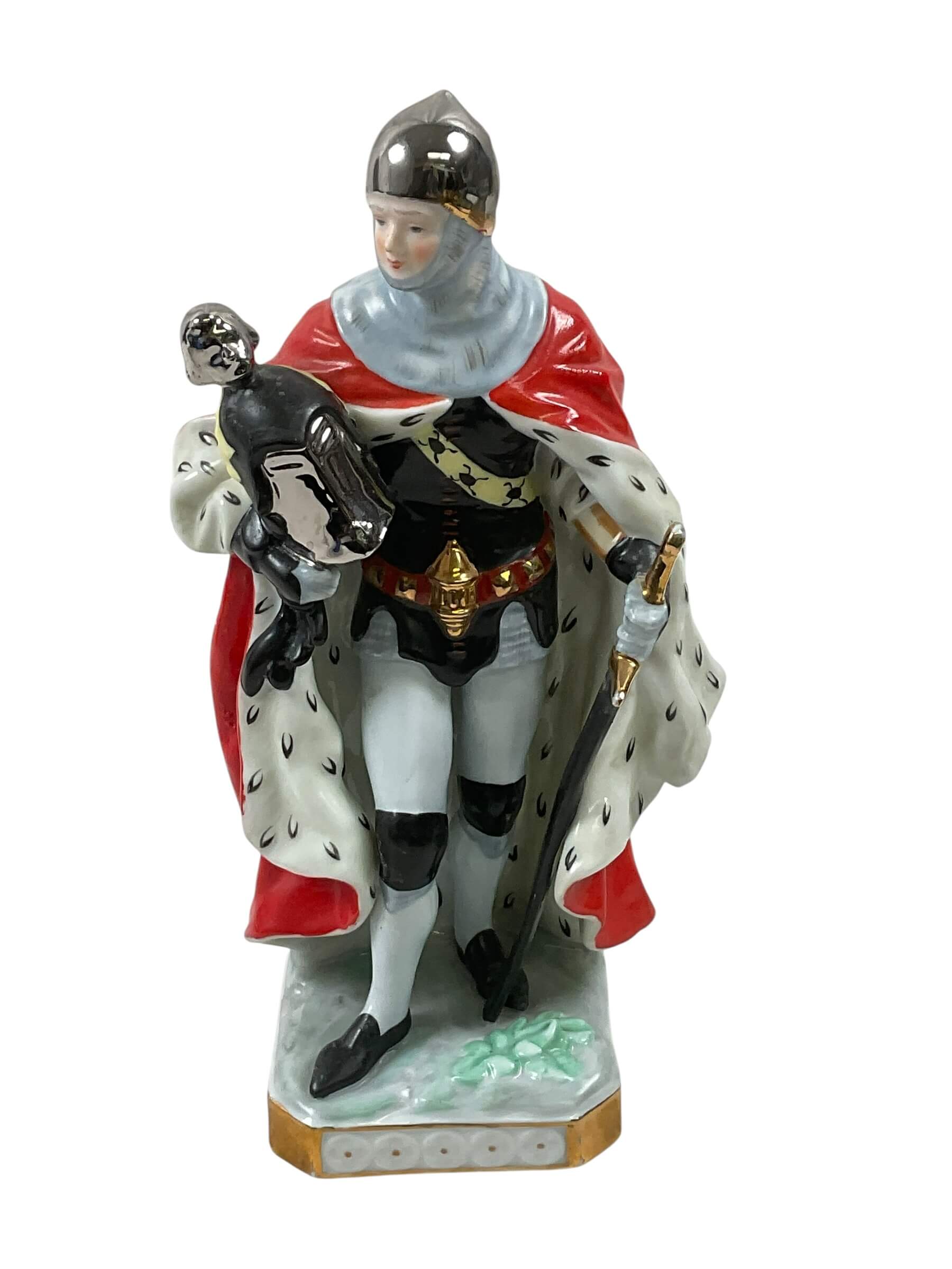 Sitzendorf Porcelain Voigt Knight 1890 10" Tall Sitzendorf Porcelain Voigt Knight 1890 10" Tall
