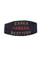 WW2 Canadian Essex Scottish Canvas Shoulder Title Insignia Single