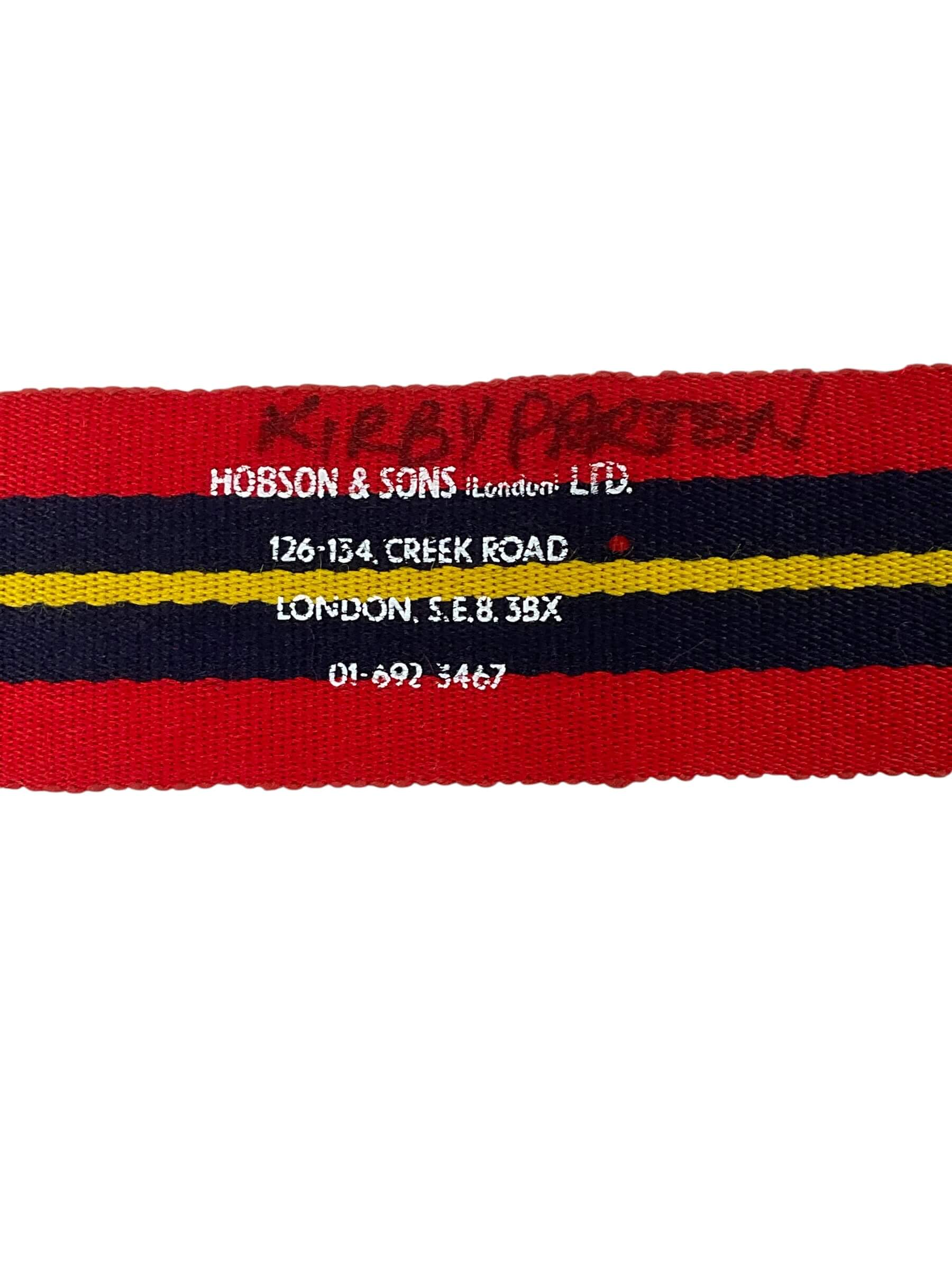 British Royal Artillery Stable Belt with Buckle Maker Hobson and Sons British Royal Artillery Stable Belt with Buckle Maker Hobson and Sons
