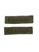 WW2 Canadian CANADA Bullion Wire Nationality Titles Insignia Pair WW2 Canadian CANADA Bullion Wire Nationality Titles Insignia Pair