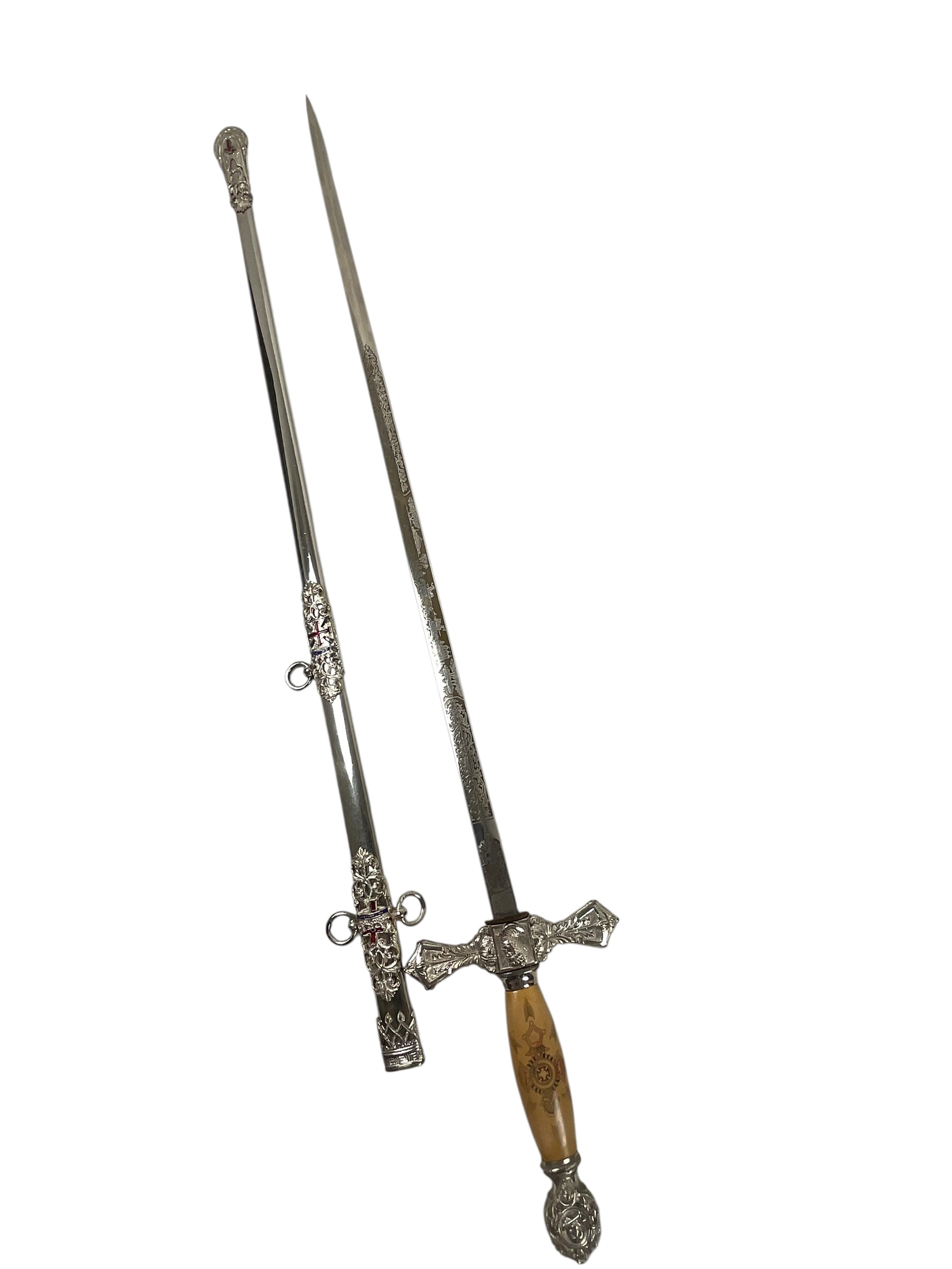 Masonic Knights Templar Sword With Scabbard Masonic Knights Templar Sword With Scabbard