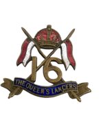 WW2 British 16th The Queen's Lancers Sweetheart Lapel Badge
