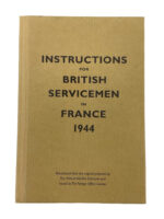 WW2 British Instructions for British Servicemen in France 1944 Used Hardcover Reference Book