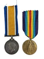WW1 Canadian CEF Medal Group Pair CFA Full Size Named Logue