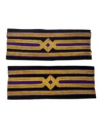 British Merchant Navy Chief Engineer Cuff Rank Insignia Pair