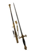 US Masonic Ancient Order of United Workmen Sword With Scabbard US Masonic Ancient Order of United Workmen Sword With Scabbard