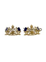 WW2 Canadian RCCS Officer's Guilt and Enameled Collars Insignia Pair WW2 Canadian RCCS Officer's Guilt and Enameled Collars Insignia Pair