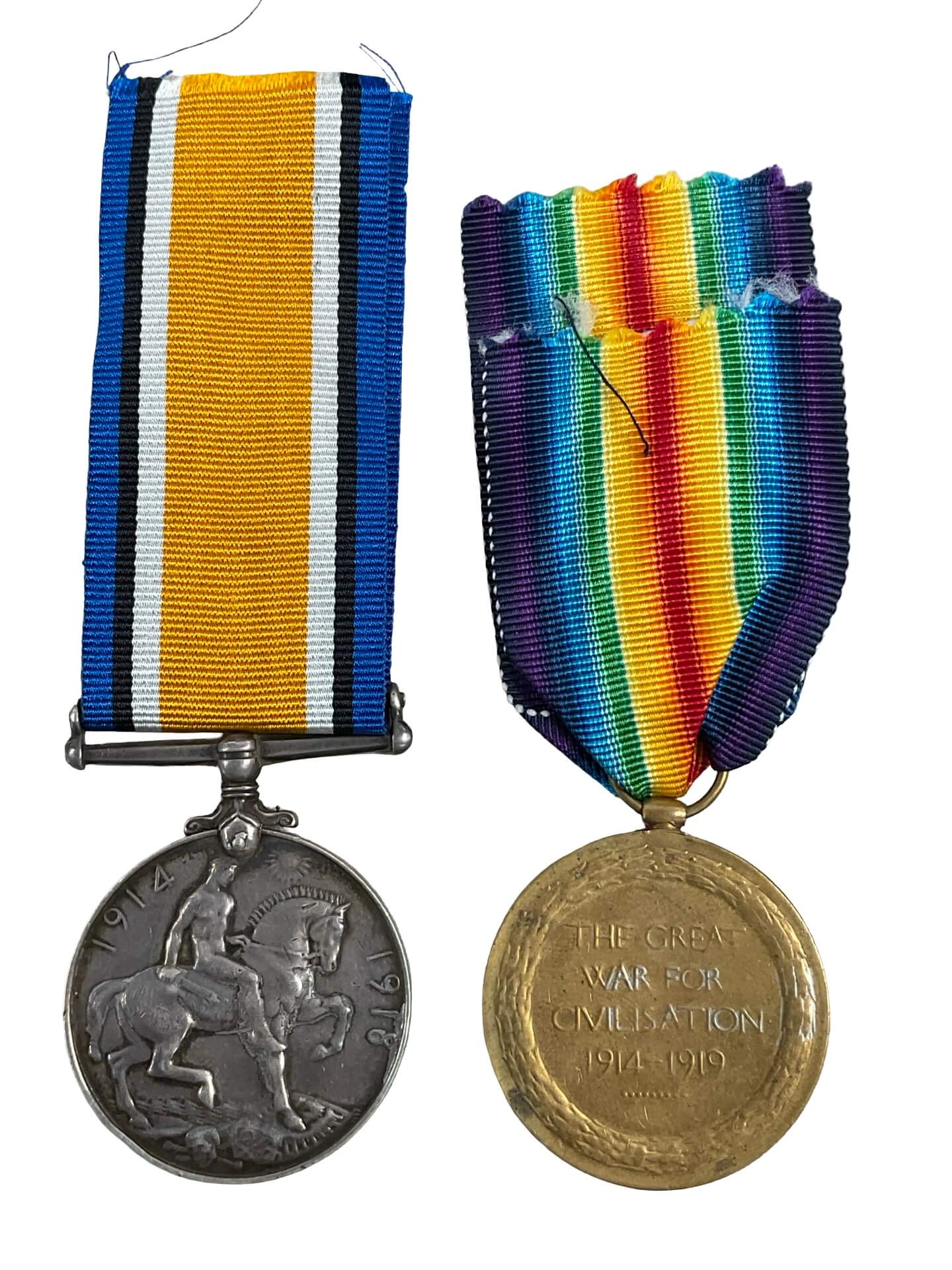 WW1 Canadian CEF Medal Group Pair CFA Full Size Named Logue WW1 Canadian CEF Medal Group Pair CFA Full Size Named Logue