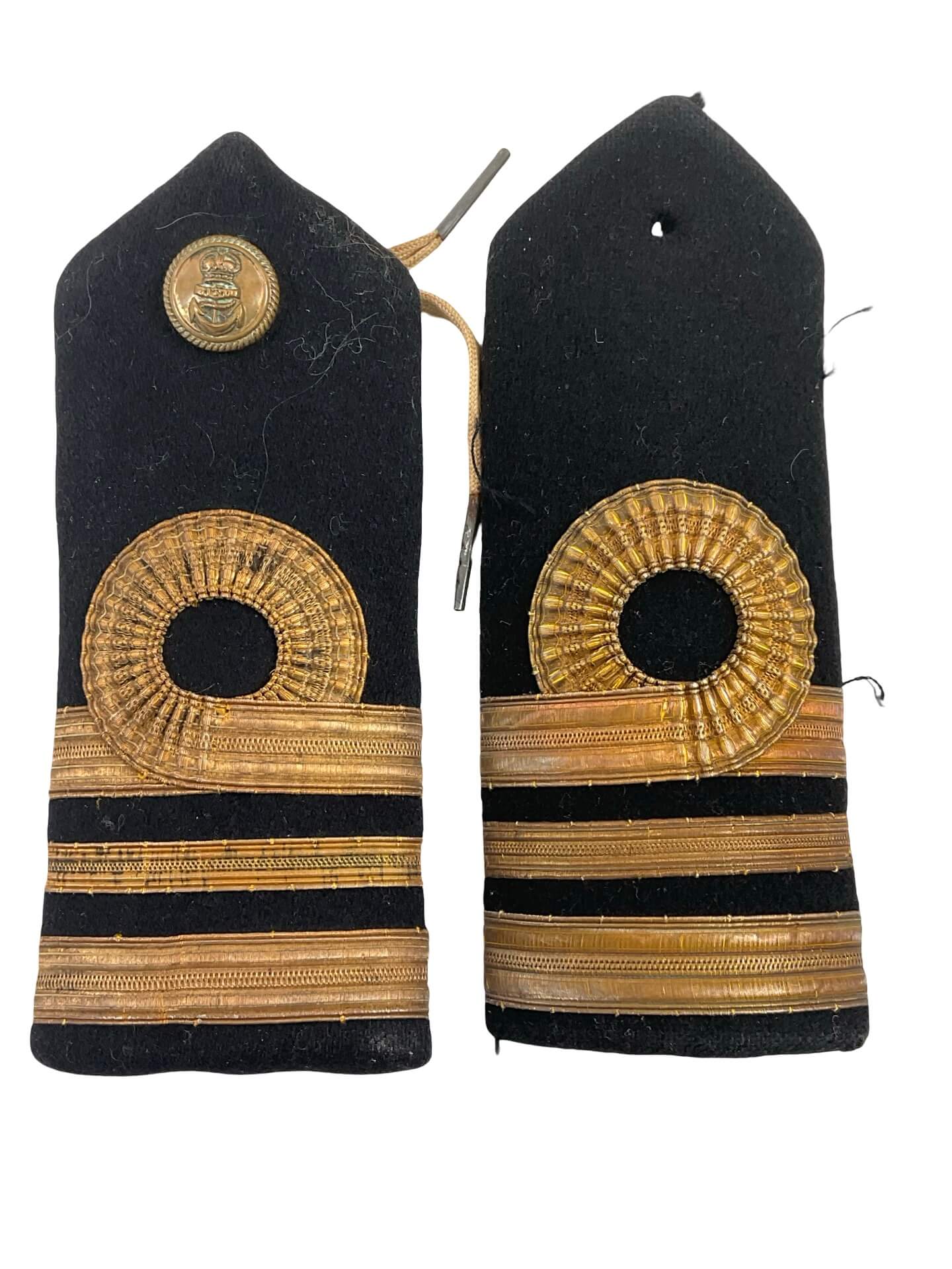 WW2 British RN Navy Lieutenant Officer's Shoulder Boards Insignia Pair WW2 British RN Navy Lieutenant Officer's Shoulder Boards Insignia Pair