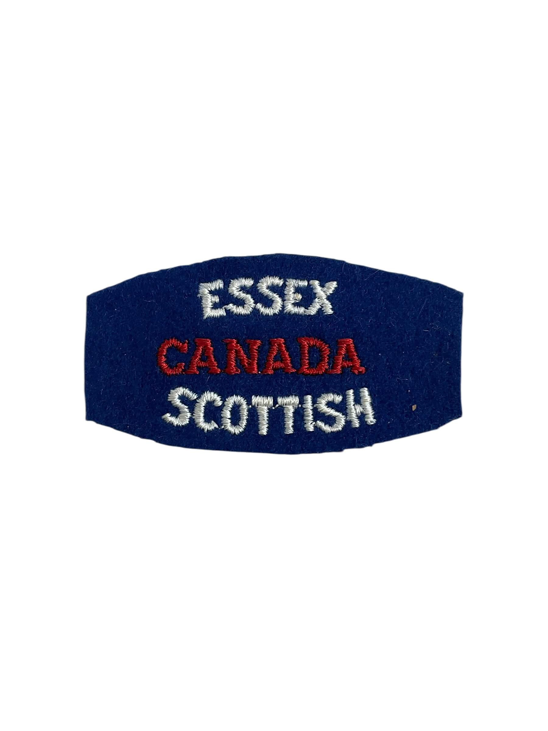WW2 Canadian Essex Scottish Canada Shoulder Title Insignia Single (3) WW2 Canadian Essex Scottish Canada Shoulder Title Insignia Single (3)