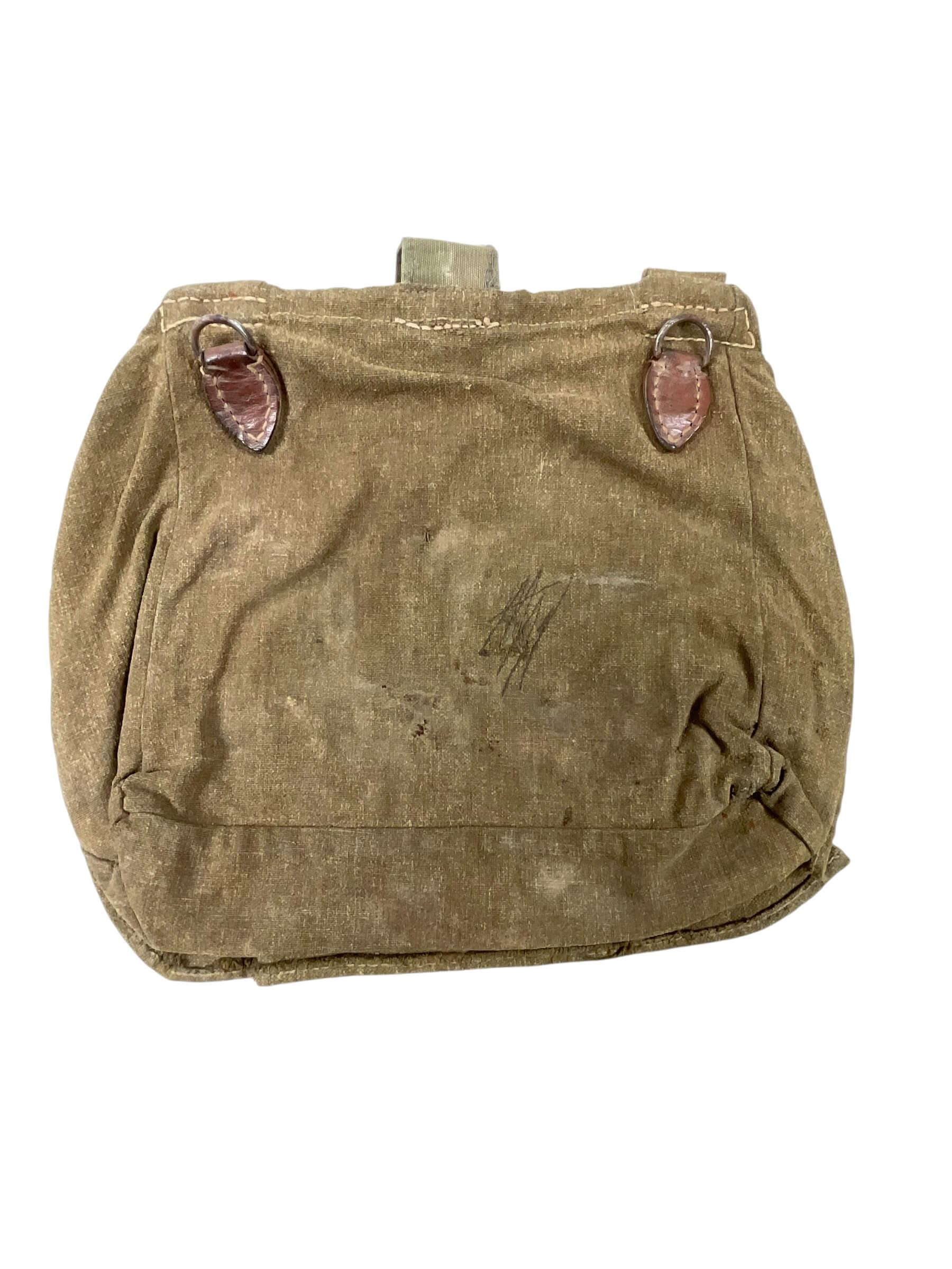 WW2 German Army Bread Bag With Leather Reinforced Loops WW2 German Army Bread Bag With Leather Reinforced Loops
