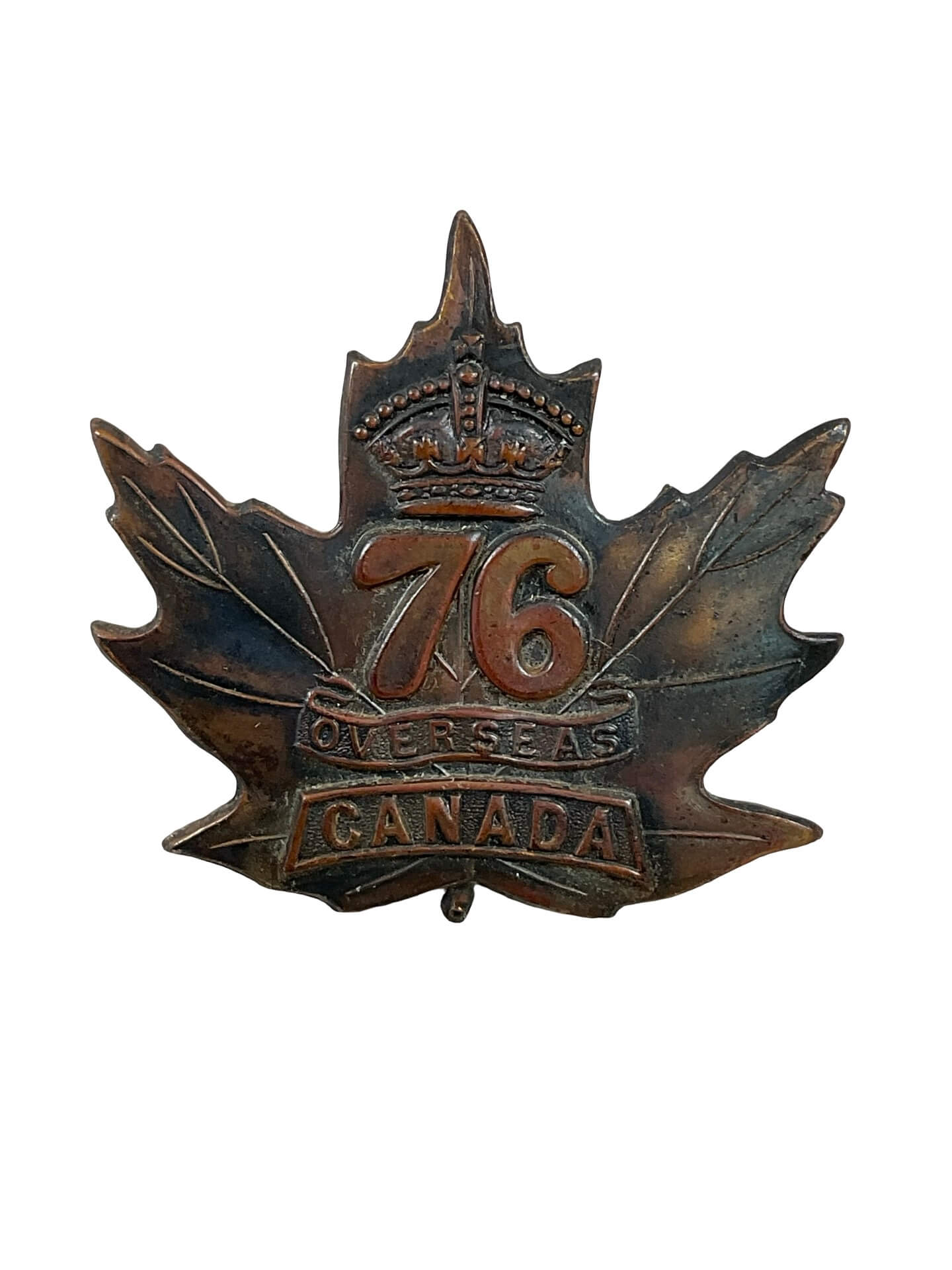 WW1 Canadian CEF 76th Battalion Cap Badge WW1 Canadian CEF 76th Battalion Cap Badge