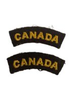 WW2 Canadian Women's Army Corps CWAC CANADA Shoulder Titles Insignia Pair WW2 Canadian Women's Army Corps CWAC CANADA Shoulder Titles Insignia Pair