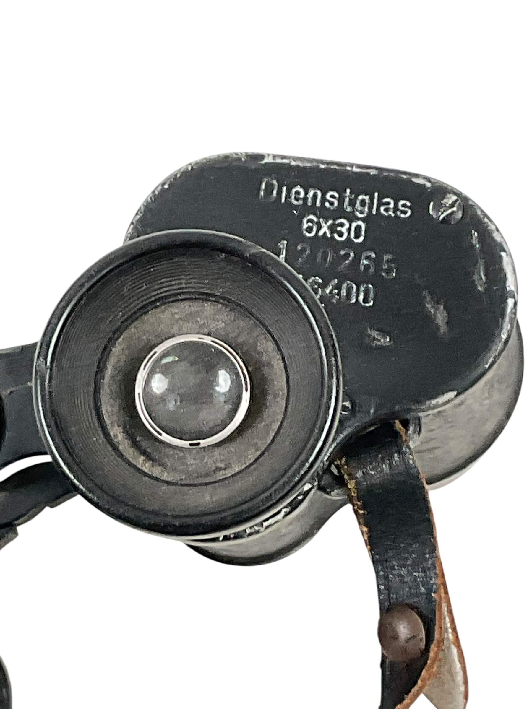 WW2 German Binoculars Dienstglas 6 X 30 With Strap WW2 German Binoculars Dienstglas 6 X 30 With Strap