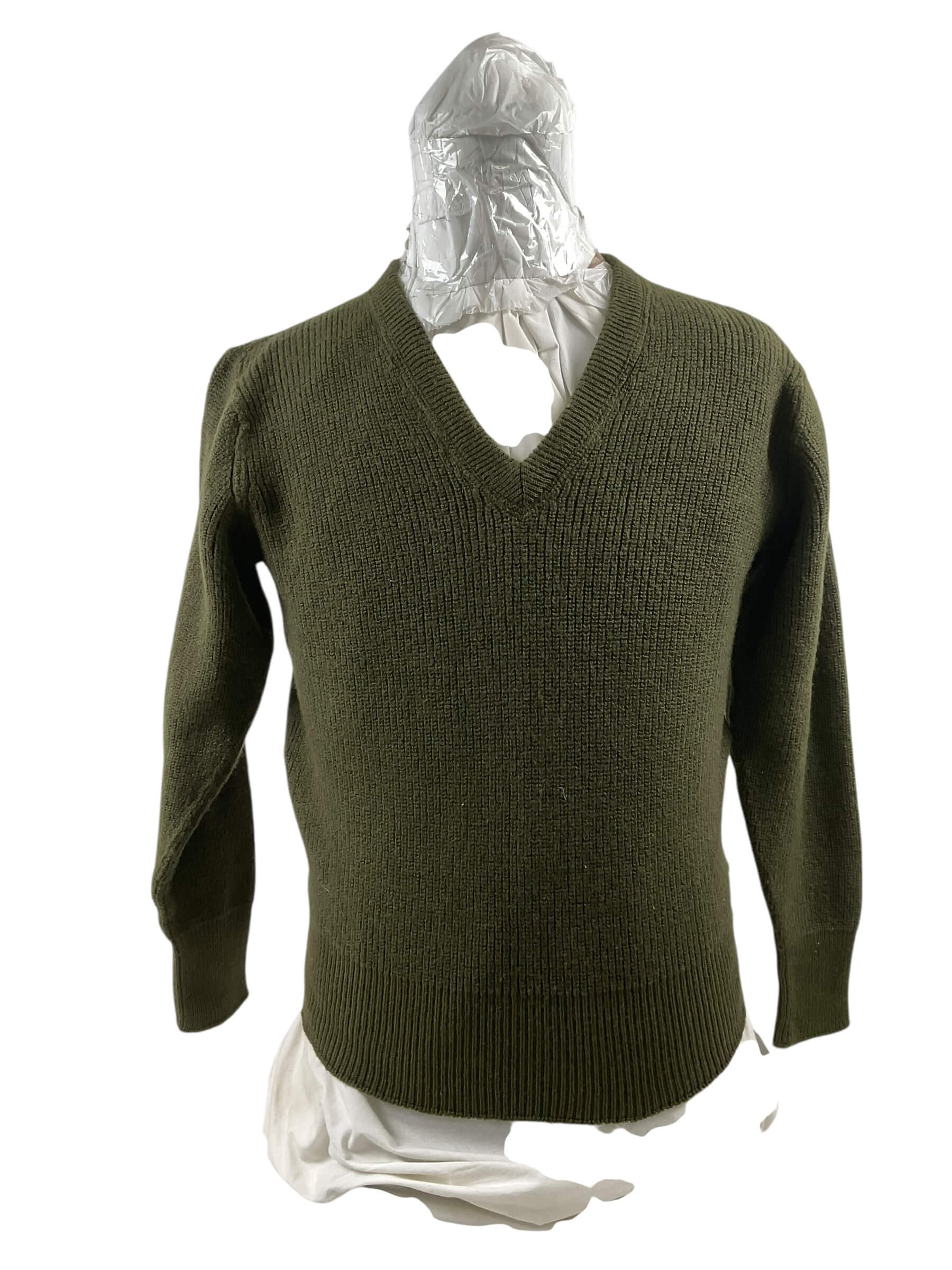 Canadian Forces OD Green Wool Sweater Dated 1975 Size Medium Canadian Forces OD Green Wool Sweater Dated 1975 Size Medium