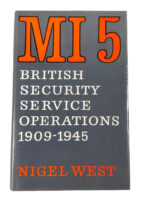 WW1 WW2 British MI 5 British Security Service Operations 1909-1945 Used Hardcover Reference Book