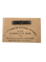 WW2 Canadian Volunteer Service Medal (CVSM) Ribbon Bar With Packet of Issue