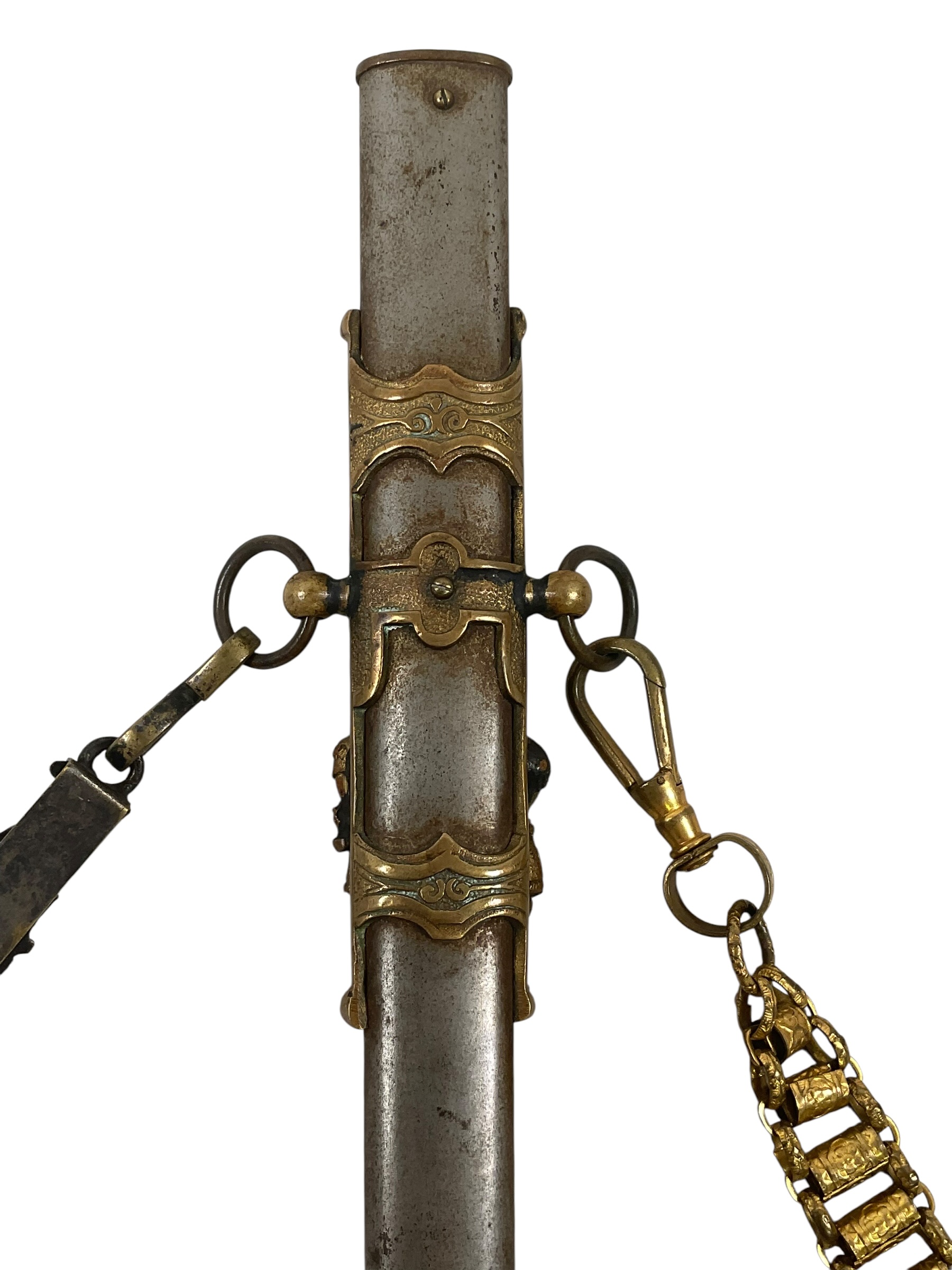 US Masonic Ancient Order of United Workmen Sword With Scabbard US Masonic Ancient Order of United Workmen Sword With Scabbard