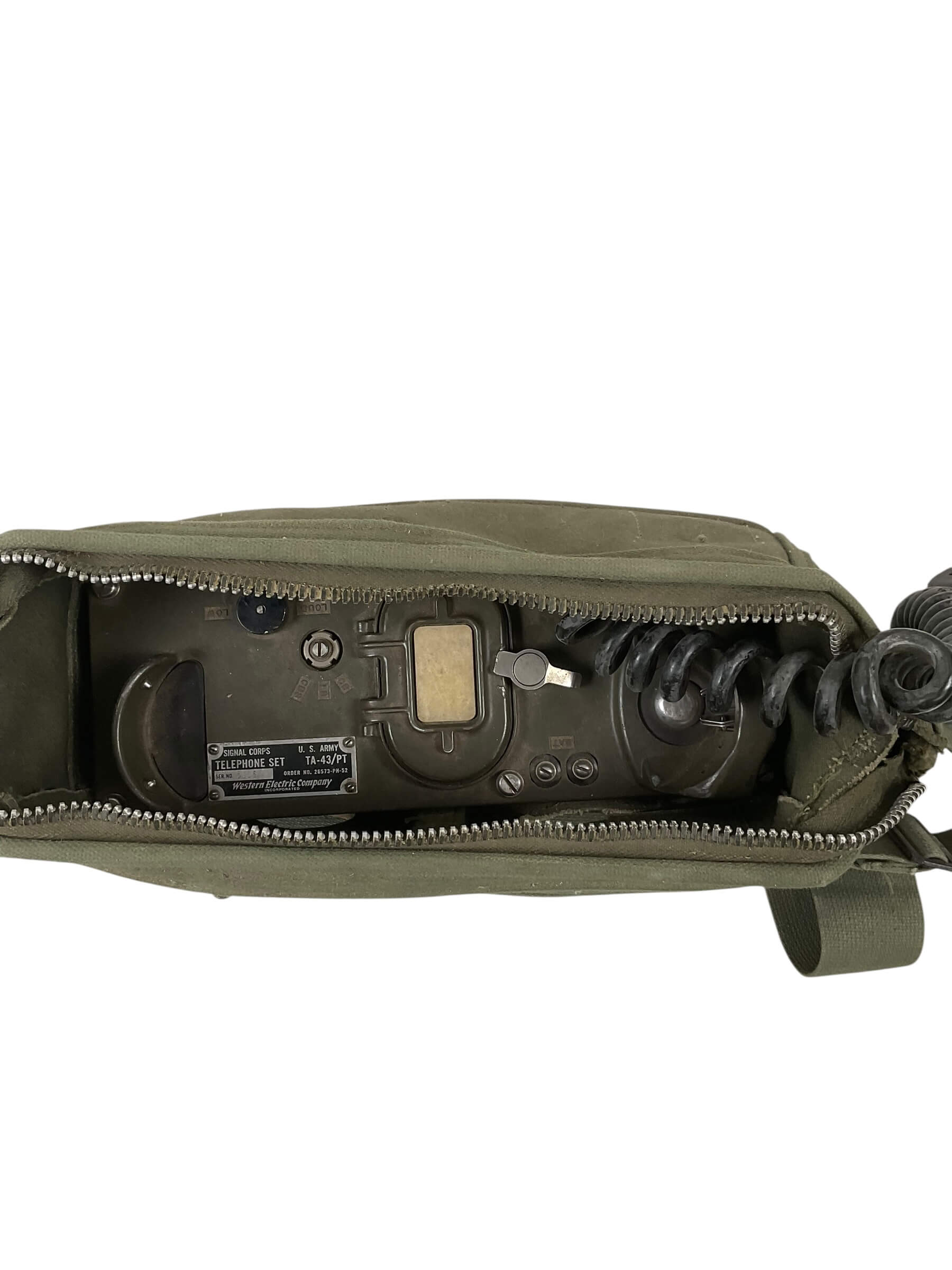 US Army Vietnam TA-312/PT Field Telephone Set In Transit Case US Army Vietnam TA-312/PT Field Telephone Set In Transit Case
