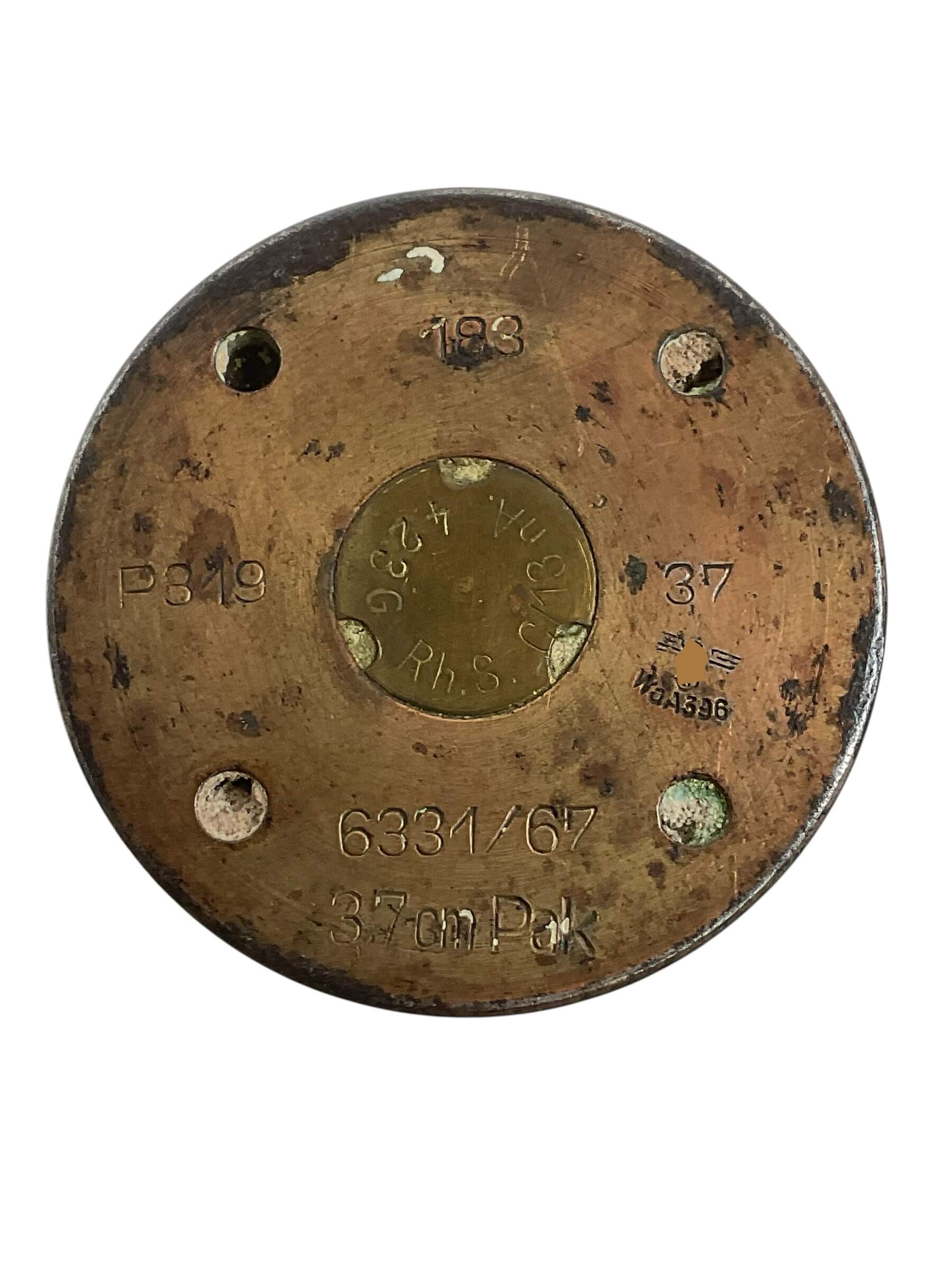 WW2 German 3.7 cm PAK Shell Casing INERT WW2 German 3.7 cm PAK Shell Casing INERT
