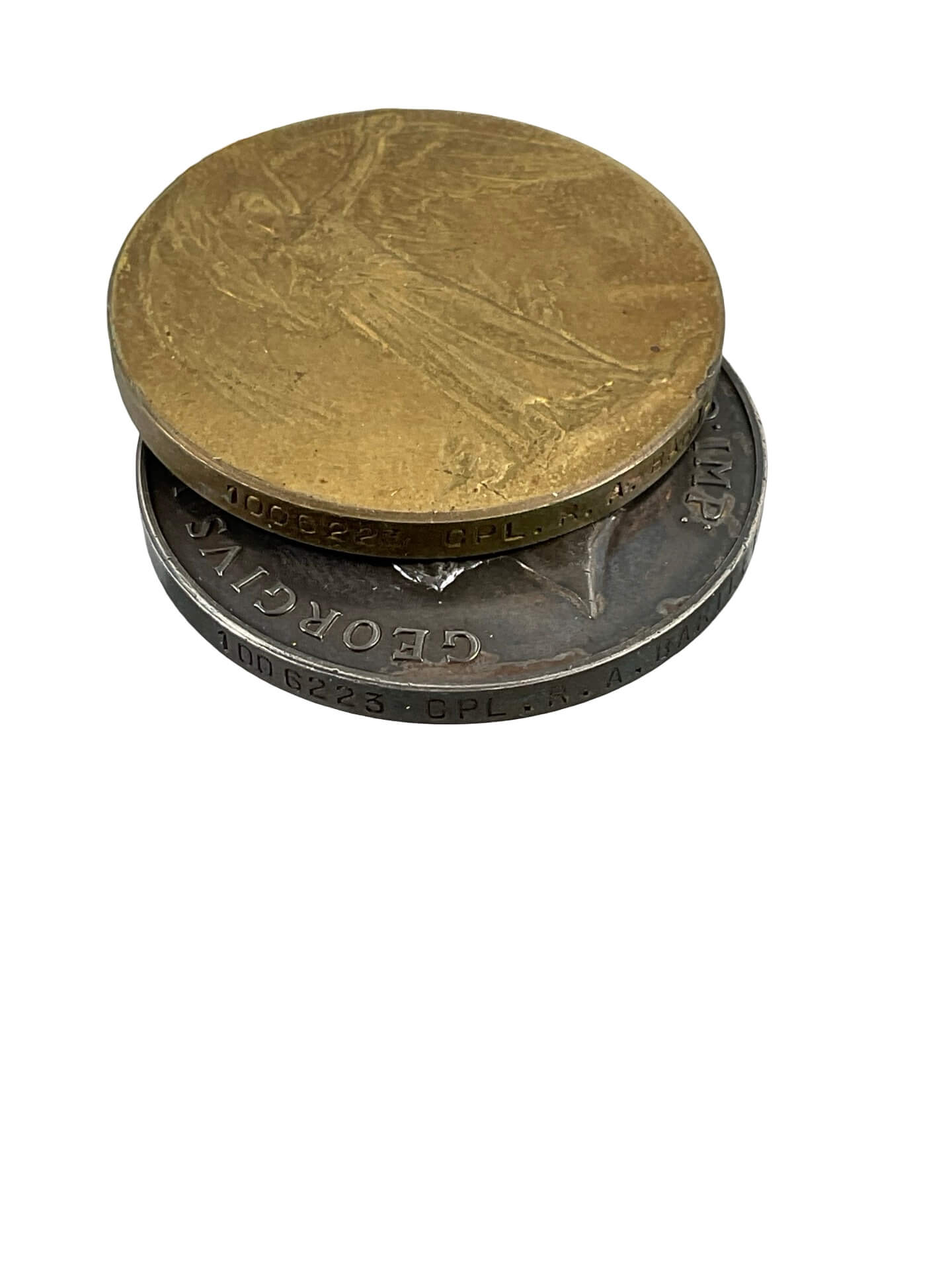 WW1 Canadian CEF Medal Group Pair CRT Full Size Named Bartlett WW1 Canadian CEF Medal Group Pair CRT Full Size Named Bartlett