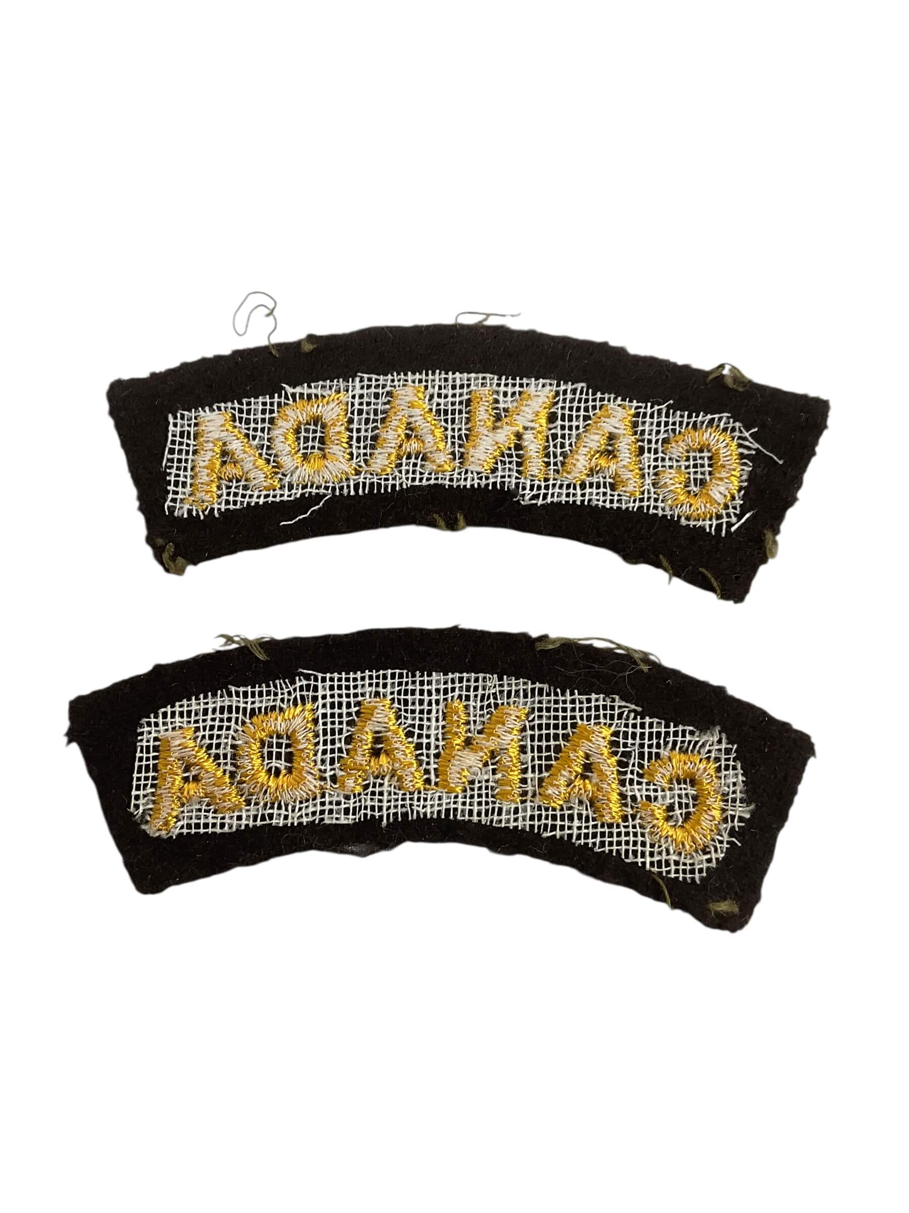 WW2 Canadian Women's Army Corps CWAC CANADA Shoulder Titles Insignia Pair WW2 Canadian Women's Army Corps CWAC CANADA Shoulder Titles Insignia Pair