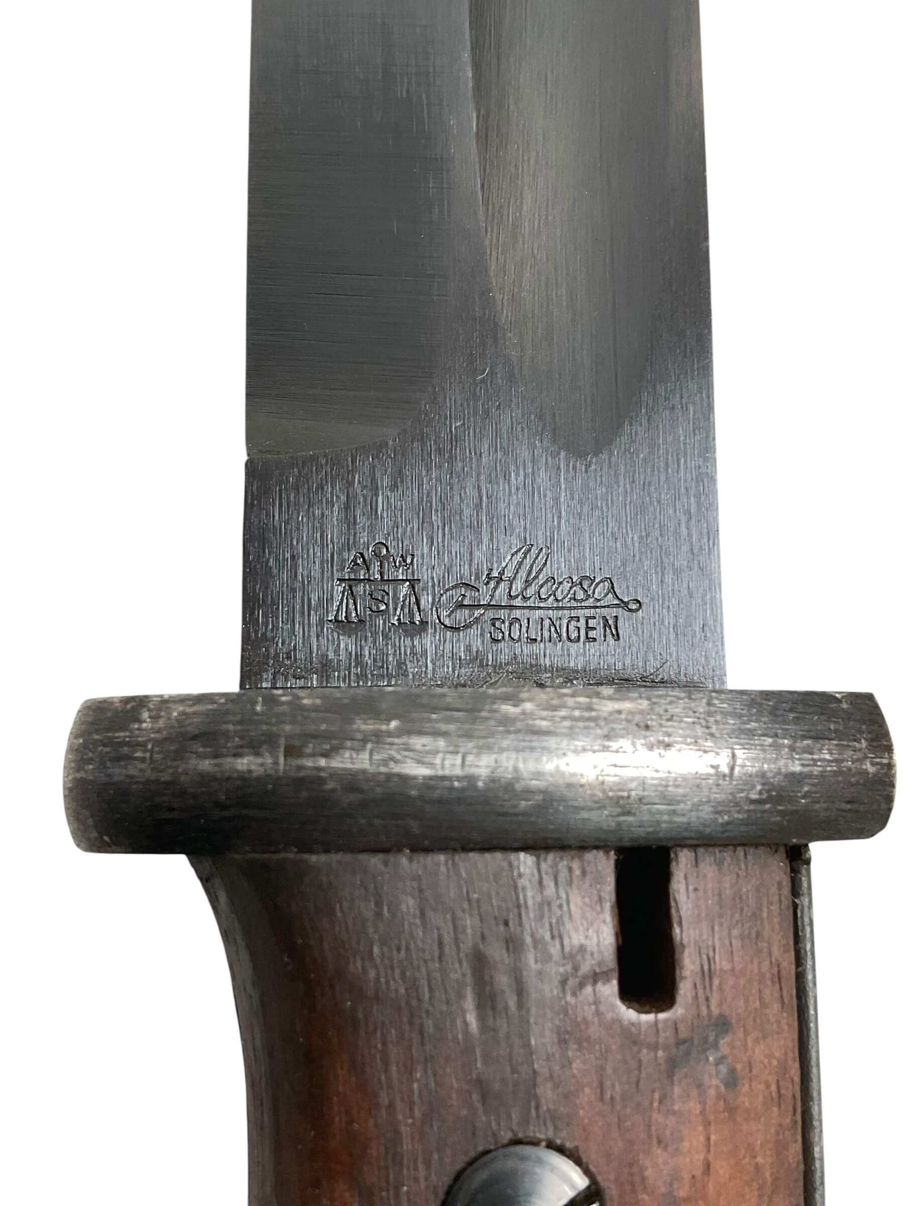 WW2 German K98 Bayonet With Scabbard Export Model Maker Alcosa WW2 German K98 Bayonet With Scabbard Export Model Maker Alcosa