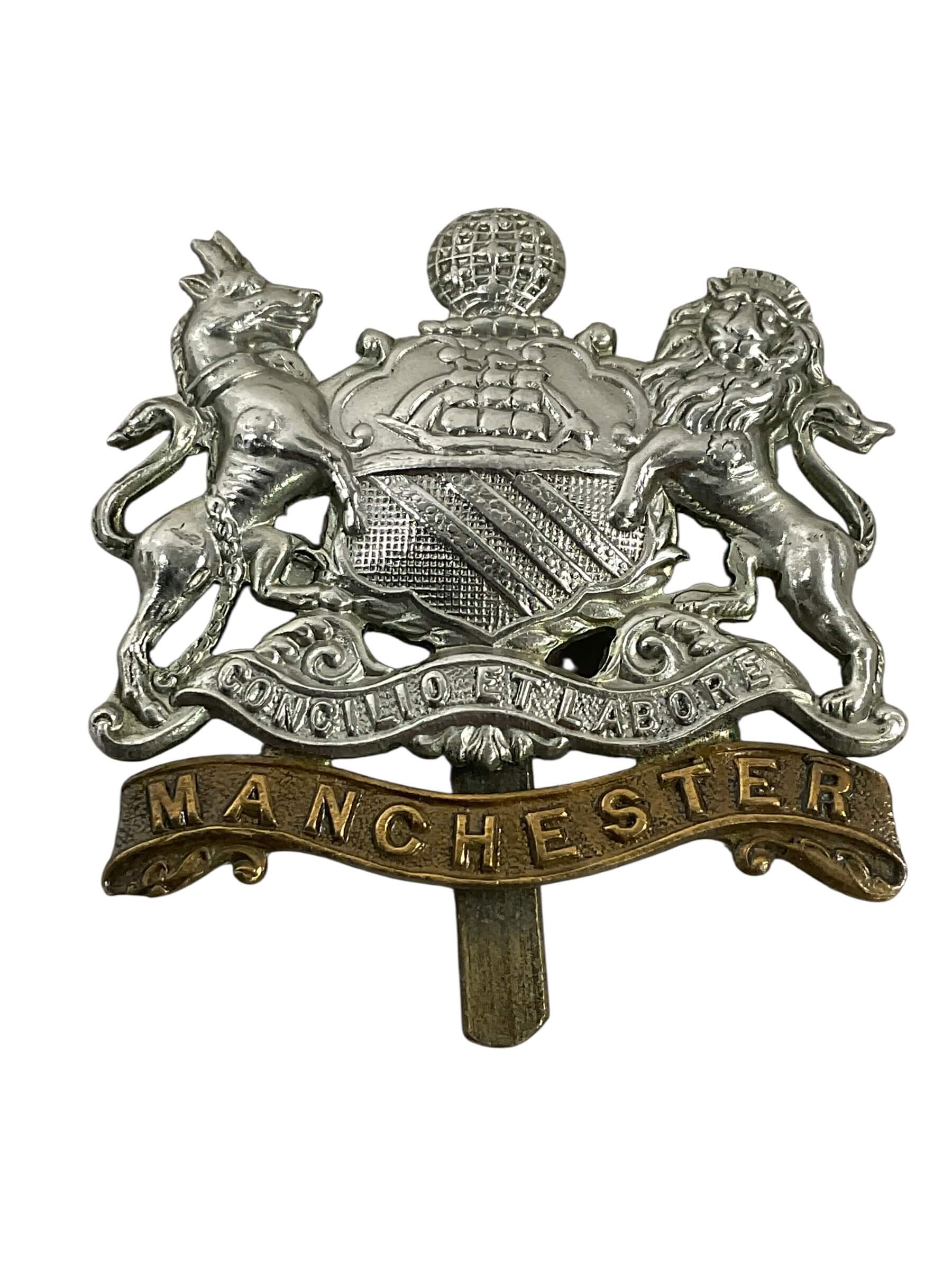 WW2 British Manchester Regiment Cap Badge WW2 British Manchester Regiment Cap Badge