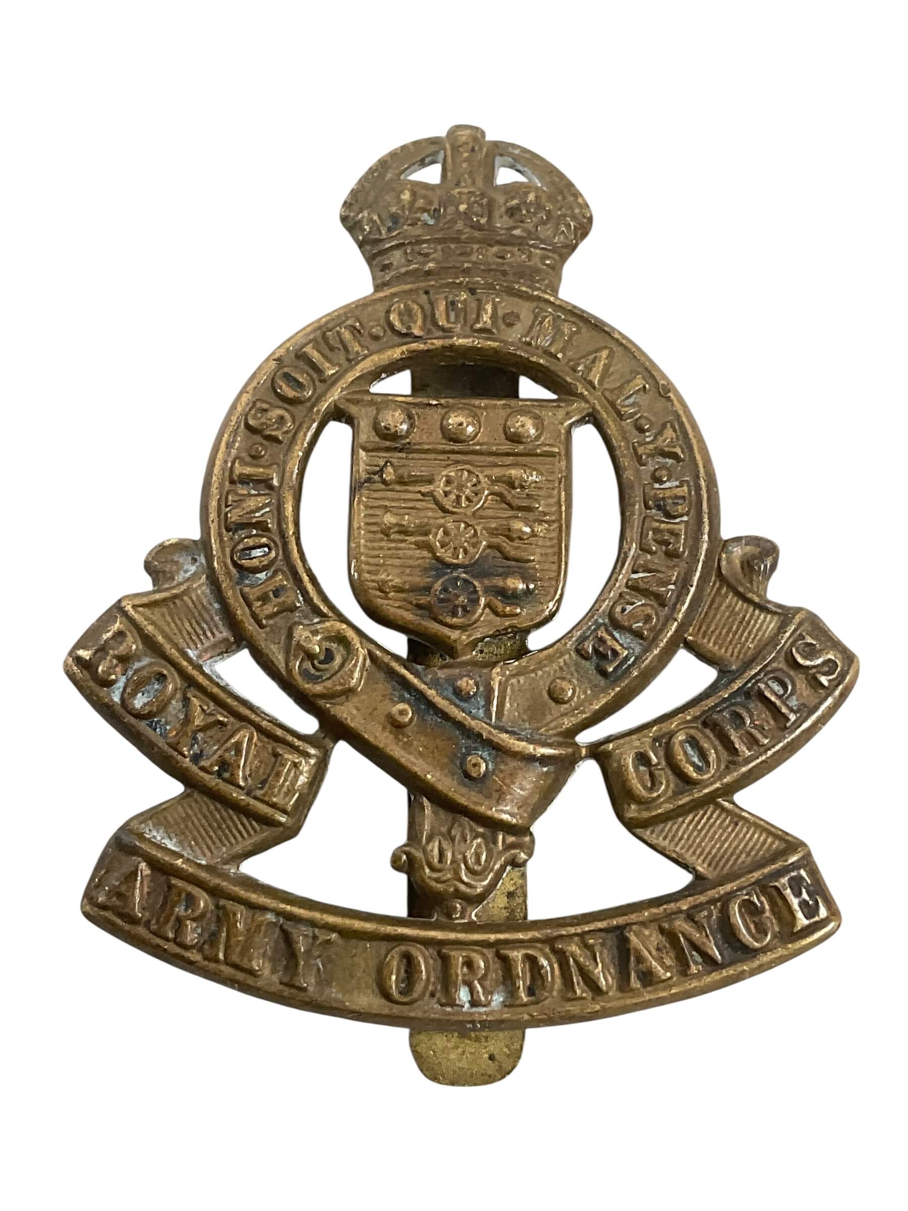 WW2 British Royal Army Ordnance Corps Cap Badge WW2 British Royal Army Ordnance Corps Cap Badge