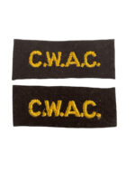 WW2 Canadian Women’s Army Corps CWAC Shoulder Titles Insignia Pair