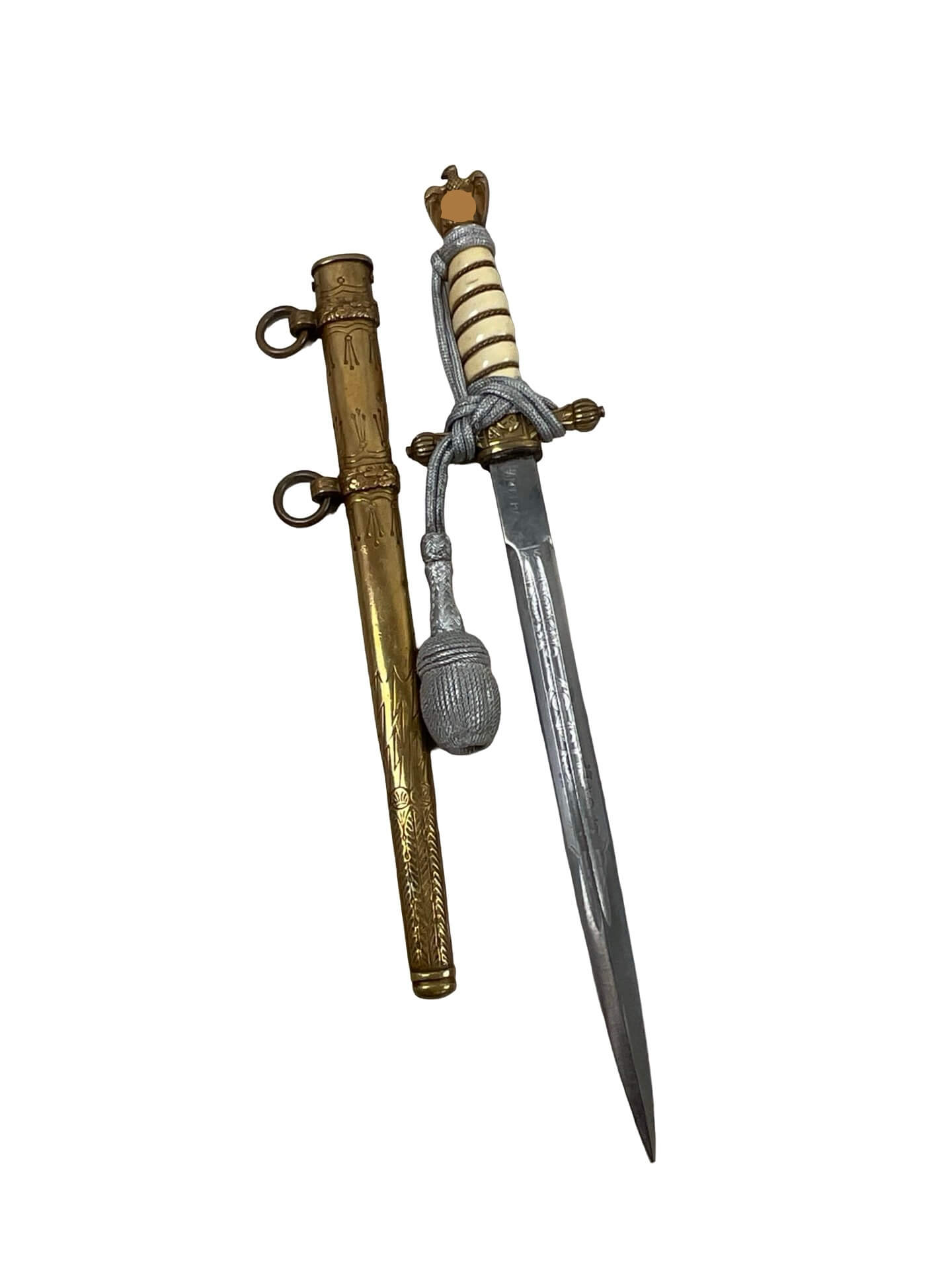 WW2 German Navy Kriegsmarine Dagger With Scabbard Maker Weyersberg WW2 German Navy Kriegsmarine Dagger With Scabbard Maker Weyersberg