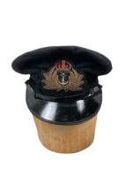WW2 British RN Navy Officer's Peak Cap Hat Size 6 7/8 Named WW2 British RN Navy Officer's Peak Cap Hat Size 6 7/8 Named