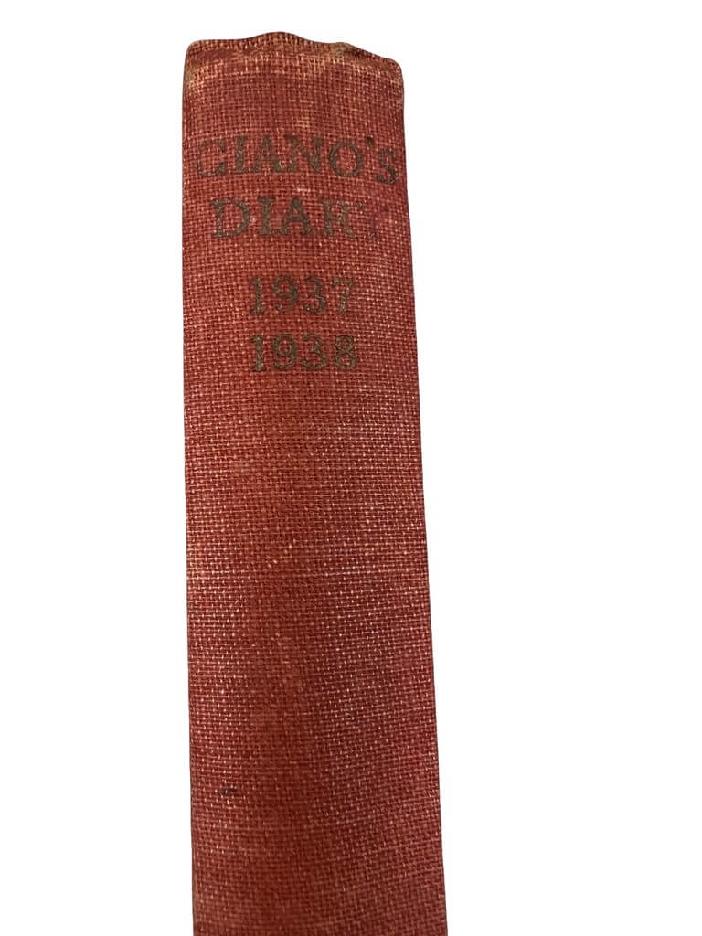 WW2 Italian Ciano's Diary 1937-1938 Used Hardcover Reference Book WW2 Italian Ciano's Diary 1937-1938 Used Hardcover Reference Book