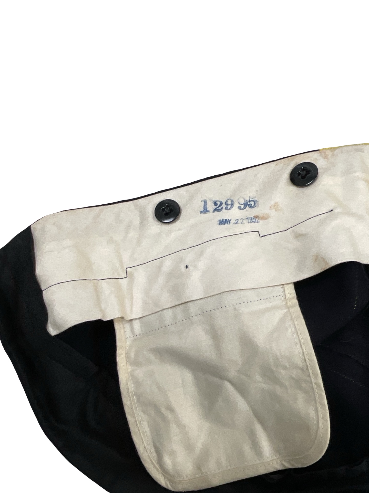 Royal Canadian Mounted Police RCMP Trousers Pants W 34" I 29 1/2" Cotton Stripe Dated 1952 Royal Canadian Mounted Police RCMP Trousers Pants W 34" I 29 1/2" Cotton Stripe Dated 1952