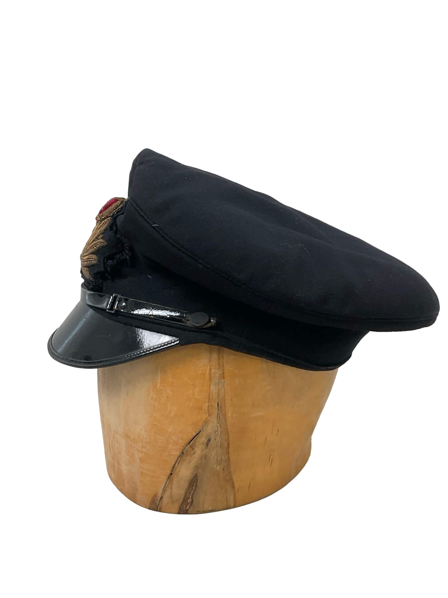 WW2 British RN Navy Officer's Peak Cap Hat Size 6 7/8 Named WW2 British RN Navy Officer's Peak Cap Hat Size 6 7/8 Named