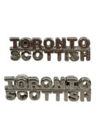 Canadian Forces Toronto Scottish Shoulder Titles Insignia Pair DEU Canadian Forces Toronto Scottish Shoulder Titles Insignia Pair DEU