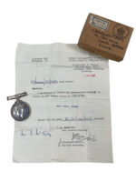 WW2 Canadian War Medal With Document In Mail Home Box of Issue
