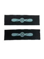 WW2 British RAF LAC Printed Canvas Rank Insignia Pair