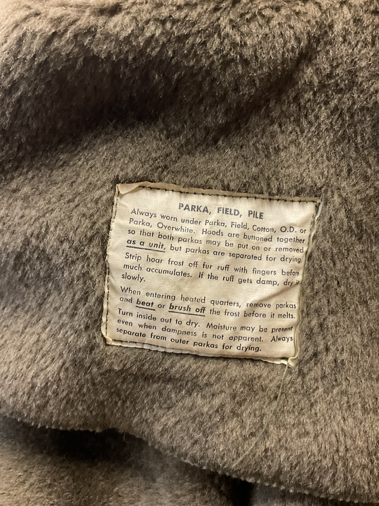 WW2 US Army Mountain Troops Parka With Liner WW2 US Army Mountain Troops Parka With Liner