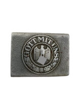 WW2 German Army Aluminum Belt Buckle Dated 1937 Maker K&Q